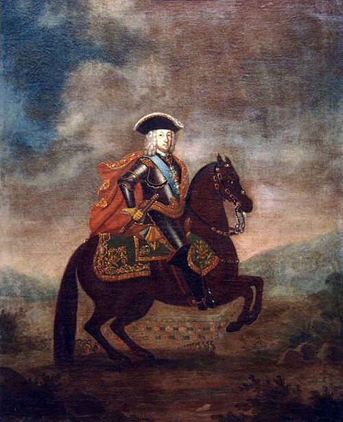 Portrait of Boris Sheremetev on horseback by Ivan Argunov.