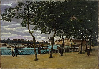 View of the Seine, Paris, 1871, Oil on canvas, 126.4 × 181.3 cm., Museum of Fine Arts, Houston