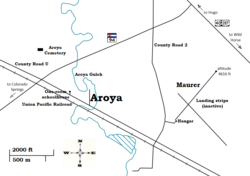 Aroya, Colorado Umgebung map.png