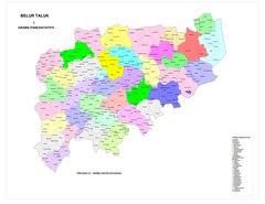 Belur Taluk - Grama Panchayat and Village Map