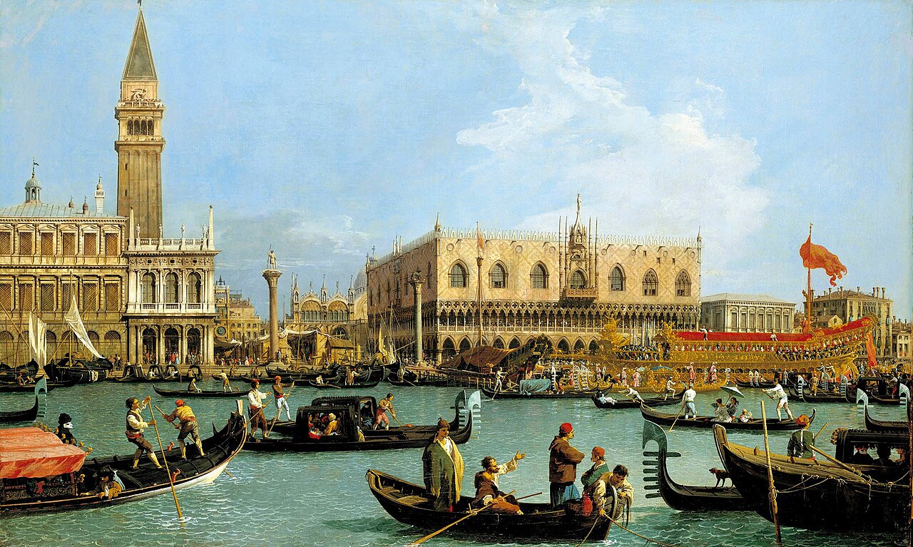 Canaletto: El Bucintoro en el muelle, el Día de la Ascensión (pintado hacia 1732).