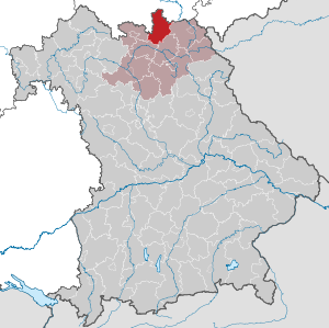 Li position de Subdistrict Kronach in Bavaria