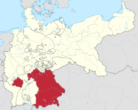 Emplacement du royaume de Bavière dans l'Empire allemand