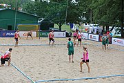 Deutsch: Beachhandball Europameisterschaften 2019 (Beach handball Euro); Tag 2: 3. Juli 2019 – Männer, Vorrunde Gruppe C, Nordmazedonien-Schweiz 0:2 (13:22, 18:19) English: Beach handball Euro; Day 2: 3 July 2019 – Women Preliminary Round Group A – Men Preliminary Round Group C – North Macedonia-Switzerland 0:2 (13:22, 18:19)