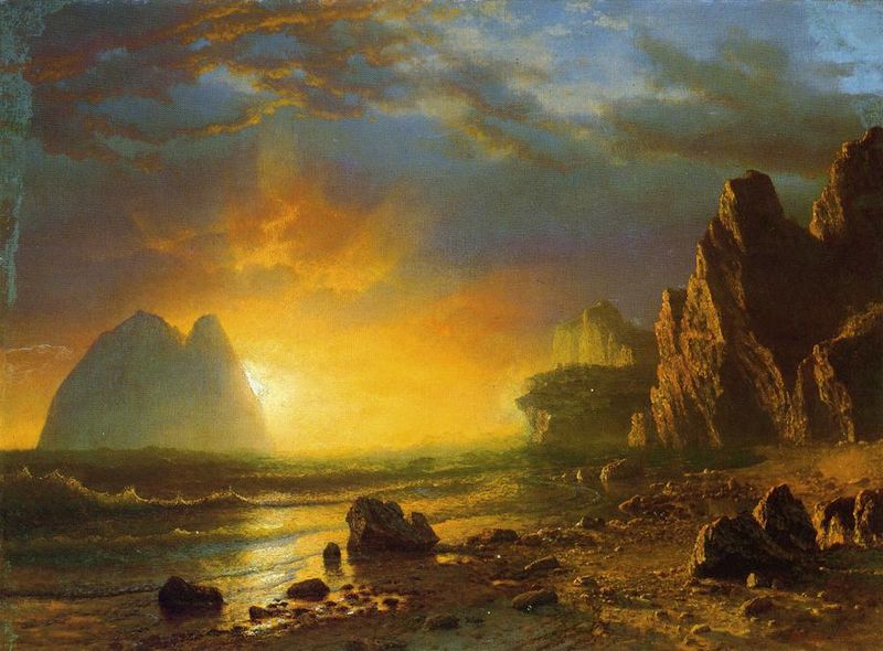 File:Bierstadt Albert Sunset on the Coast.jpg