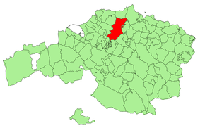 Localização do município de Munguía na Biscaia