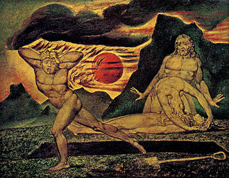Il corpo di Abele trovato da Adamo ed Eva, dipinto di William Blake, 1826 circa, Londra, Tate Gallery