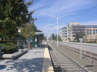 Borregas station VTA light rail station in Sunnyvale, California