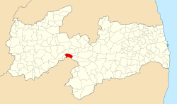 Localização de Teixeira na Paraíba