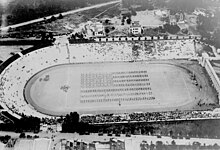 Balboa Stadium, as it appeared in the 1930s - its capacity was increased from 23,000 to 34,000 to accommodate the Chargers Bundesarchiv Bild 102-13799, San Diego, Stadion, Luftaufnahme.jpg