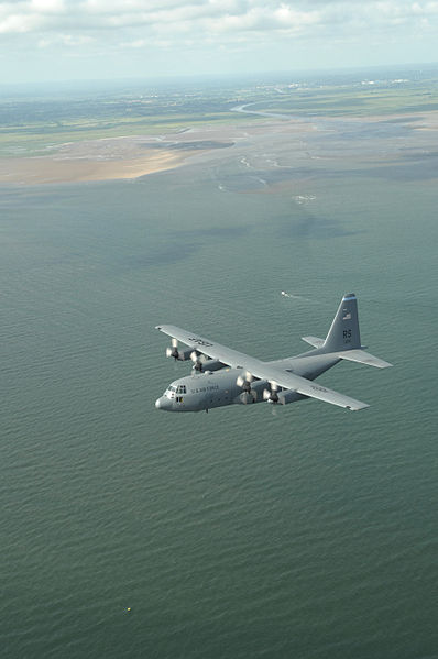 File:C-130E off Normandy beaches 6 June 2008.jpg