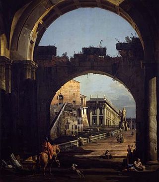 <i>Capriccio with the Campidoglio</i> Painting by Bernardo Bellotto