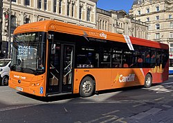 Cardiff Bus in St Mary Street, Cardiff. April 2023.jpg