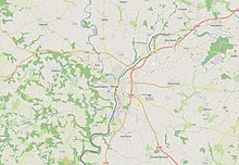 Pontivy : un nœud routier assez remarquable (OpenStreetMap).