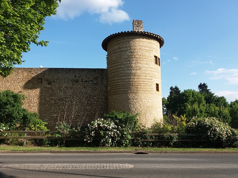 File:Château de Saint-Bernard - Mur et tour ouest de face.jpg