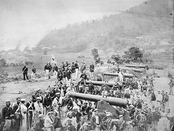 Captured battery at Shimonoseki, 1864