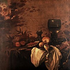 Nature morte avec une salière et un citron (détail).