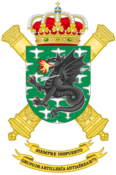 File:Coat of Arms of the 2nd-71 Air Defence Artillery Group.svg