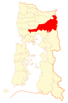 Location of Puerto Varas commune in Los Lagos Region