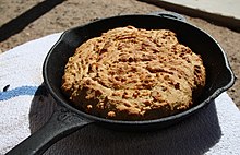 Cornbread cooked in a cast iron skillet Corn Bread 1A.jpg