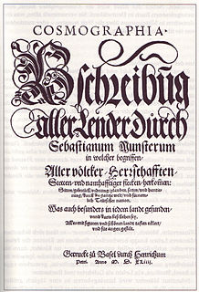 <i>Cosmographia</i> (Sebastian Münster) 1544 book by Sebastian Münster