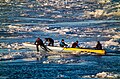 Course de canoë sur glace lors du Carnaval d'hiver de Québec by MikeDicaire