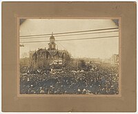 President Theodore Roosevelt delivering a speech in Sherman, Texas during April 1905