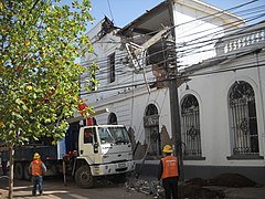 Tak van de krediet- en investeringsbank in Curicó.