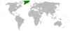 Location map for Denmark and Tunisia.