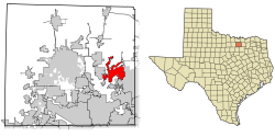 Location of Little Elm in Denton County, Texas