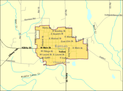 Detailed map of Sedan, Kansas