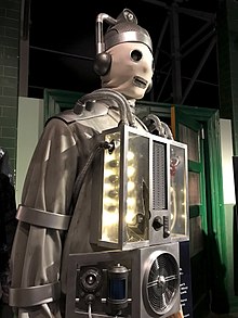 A Mondasian Cyberman, on display at a Doctor Who exhibition Doctor Who Experience series 10 (35604690953).jpg