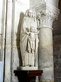 Domont (95), église Ste-Madeleine, nef, statue à droite de l'arcade vers la croisée.jpg