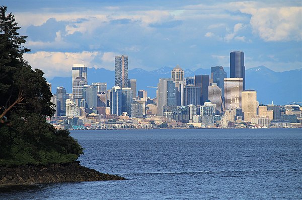 Downtown Seattle seen from Bainbridge Island