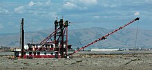 Mallard II near the Dumbarton Bridge in 2021 Dredger near the Dumbarton Bridge in California.JPG