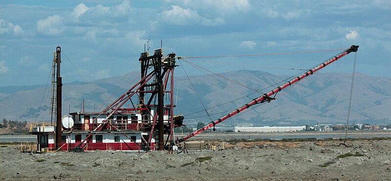 File:Dredger near the Dumbarton Bridge in California.JPG