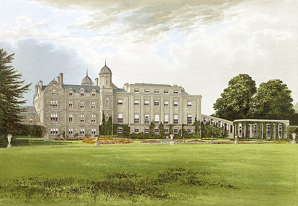 Eastwell Park as it appeared between 1843 and 1894 (south facade)
