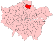Edmonton and Winchmore Hill 2023 Constituency.svg