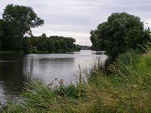 Elbe-Havel-Kanal im nichtausgebauten Zustand (2006) in Genthin gen Westen