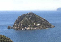 Isla de Escombreras gezien vanuit de vuurtoren