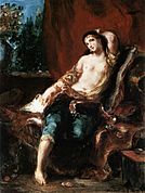 Delacroix' 'Odalisque', 1857, gemaakt naar de foto hiernaast