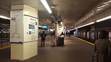 Expo Line platform (Platforms 1 & 2) Expo Line platform of Waterfront station.jpg