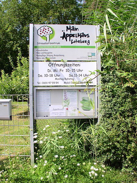 FFM Main Aeppelhaus Lohrberg Schild