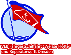 Fahrgatschiffahrt Weisse Flotte Reparaturwerft Dresden VEB Logo.svg