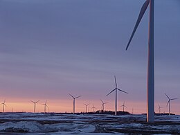 Sunrise at the Fenton Wind Farm in Minnesota, USA