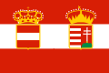Ratna zastava Austro-Ugarske (pojednostavljeni prikaz)(1915.-1918.)