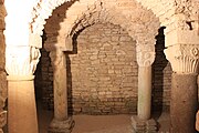 Français : Crypte de l'Abbaye de Flavignyn, Flavigny-sur-Ozerain, Côte-d'Or, Bourgogne, France