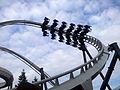 Wing coaster Flug der Dämonen w parku Heide-Park, Niemcy