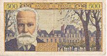 500 Franken Victor Hugo, Gesicht verso