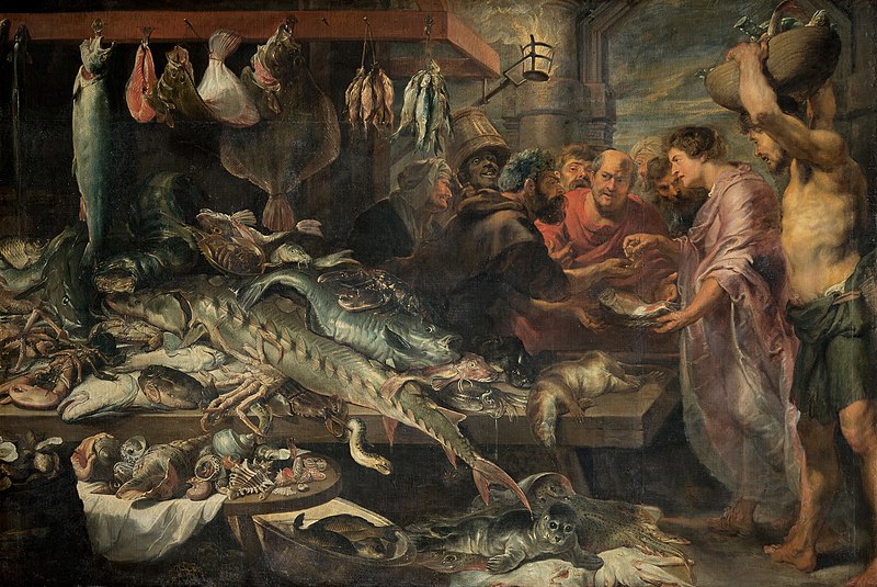 File:Frans Snyders, , Kunsthistorisches Museum Wien, Gemäldegalerie - Fischmarkt (Zinsgroschen^) - GG 383 - Kunsthistorisches Museum.jpg